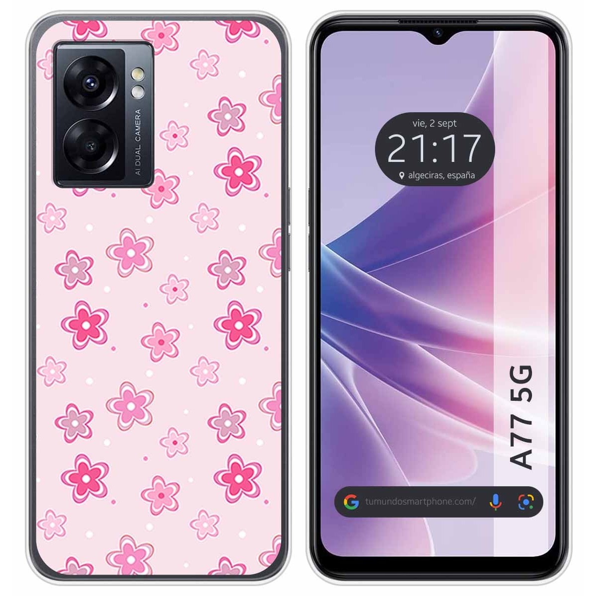 Funda Silicona para Oppo A77 5G diseño Flores Dibujos