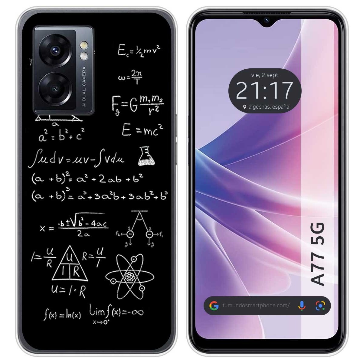 Funda Silicona para Oppo A77 5G diseño Formulas Dibujos