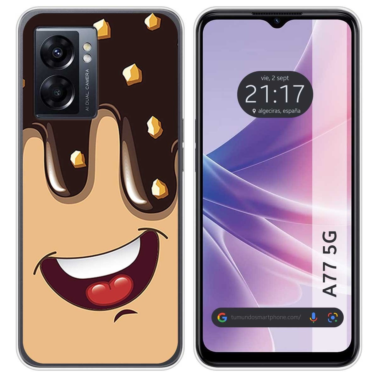 Funda Silicona para Oppo A77 5G diseño Helado Chocolate Dibujos