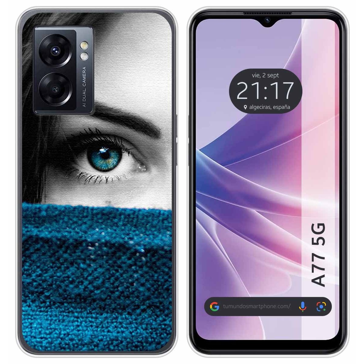 Funda Silicona para Oppo A77 5G diseño Ojo Dibujos