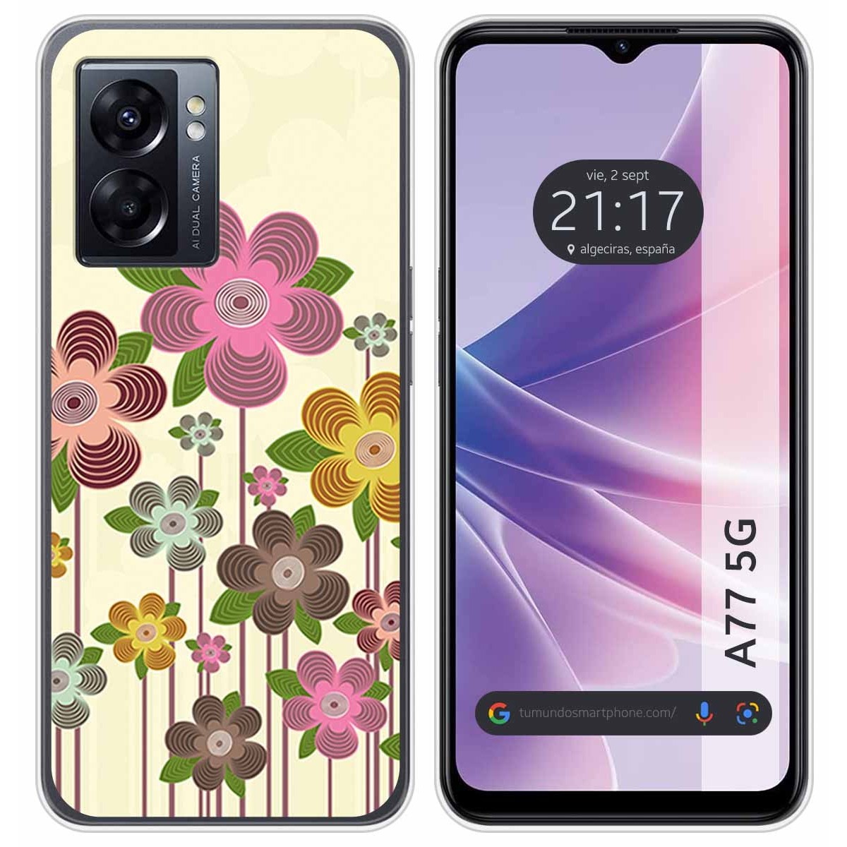 Funda Silicona para Oppo A77 5G diseño Primavera En Flor Dibujos