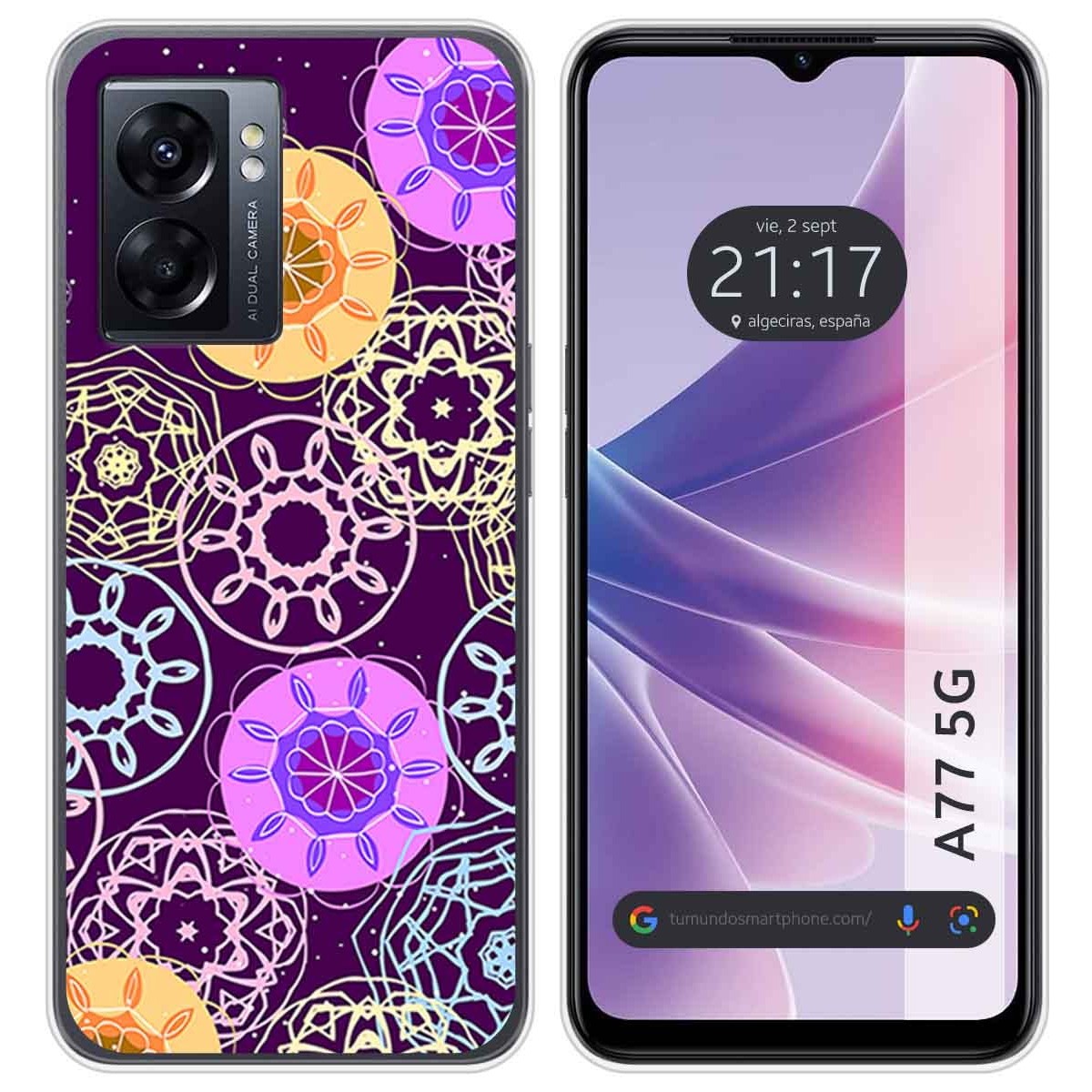 Funda Silicona para Oppo A77 5G diseño Radial Dibujos