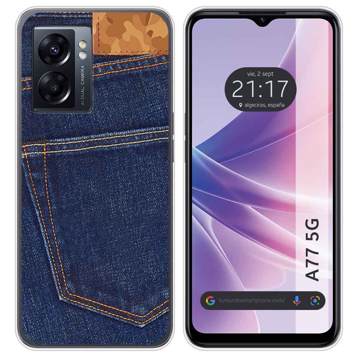 Funda Silicona para Oppo A77 5G diseño Vaquero Dibujos