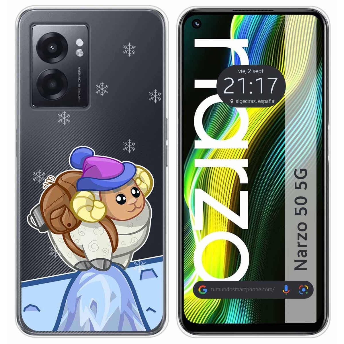 Funda Silicona Transparente para Realme Narzo 50 5G diseño Cabra Dibujos