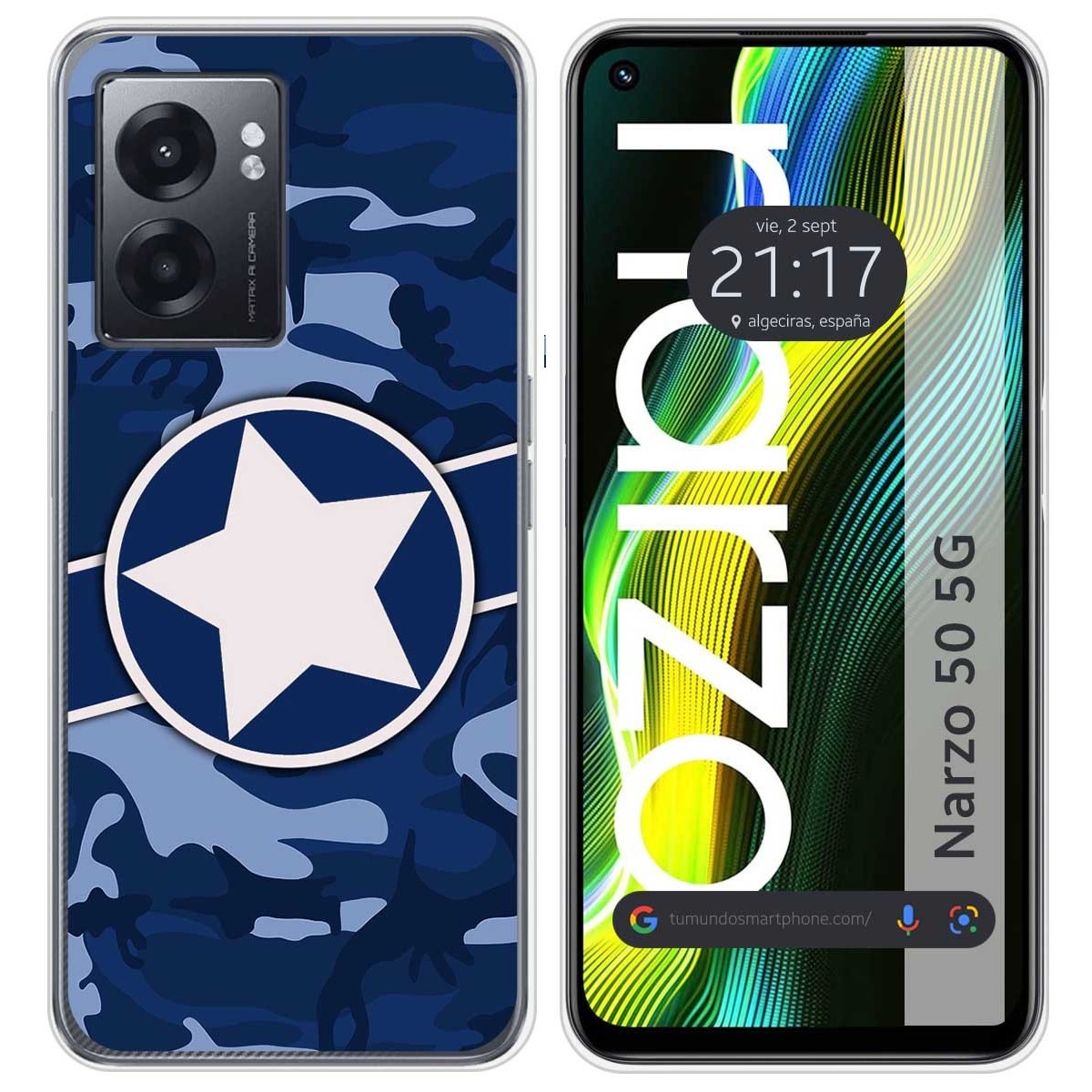 Funda Silicona para Realme Narzo 50 5G diseño Camuflaje 03 Dibujos