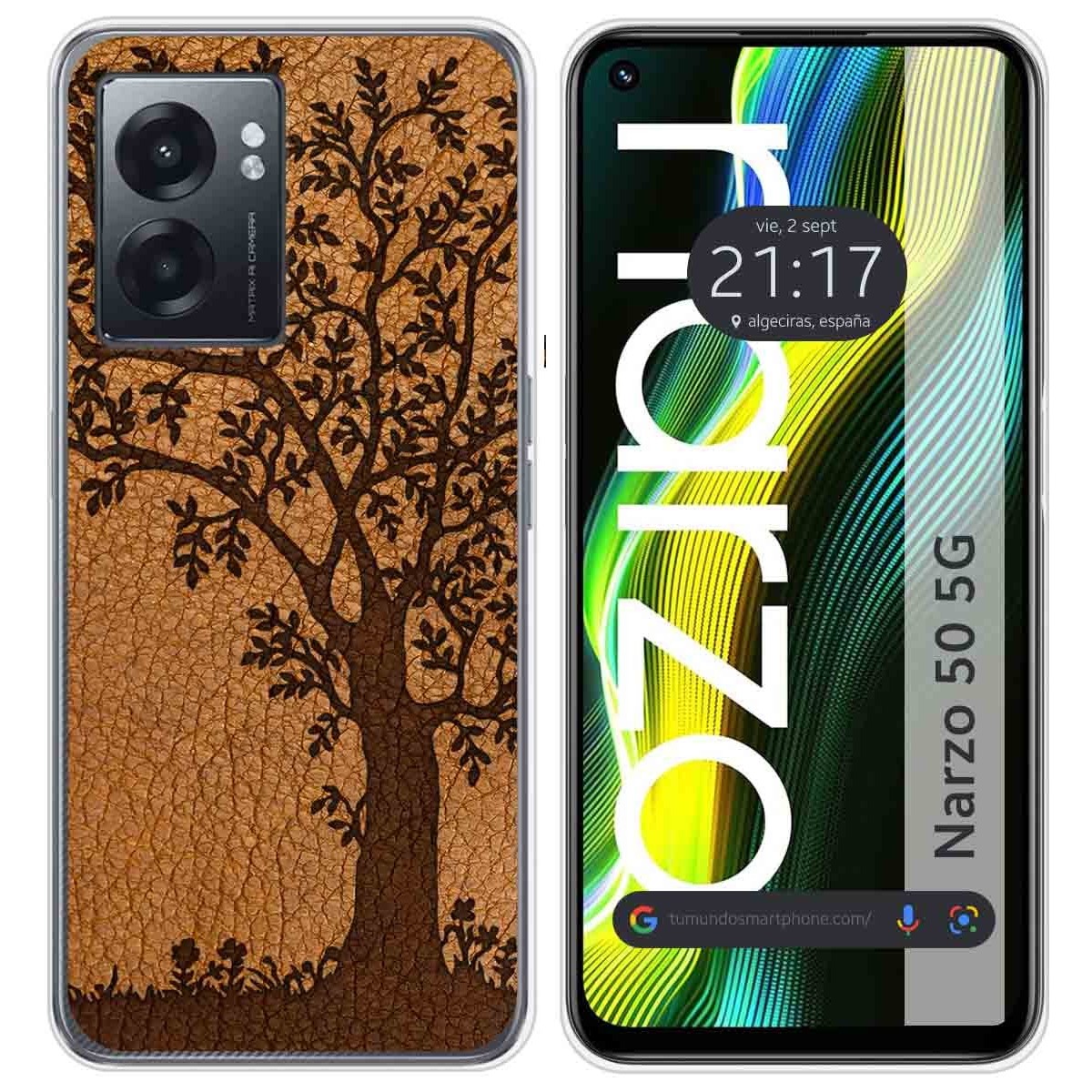 Funda Silicona para Realme Narzo 50 5G diseño Cuero 03 Dibujos