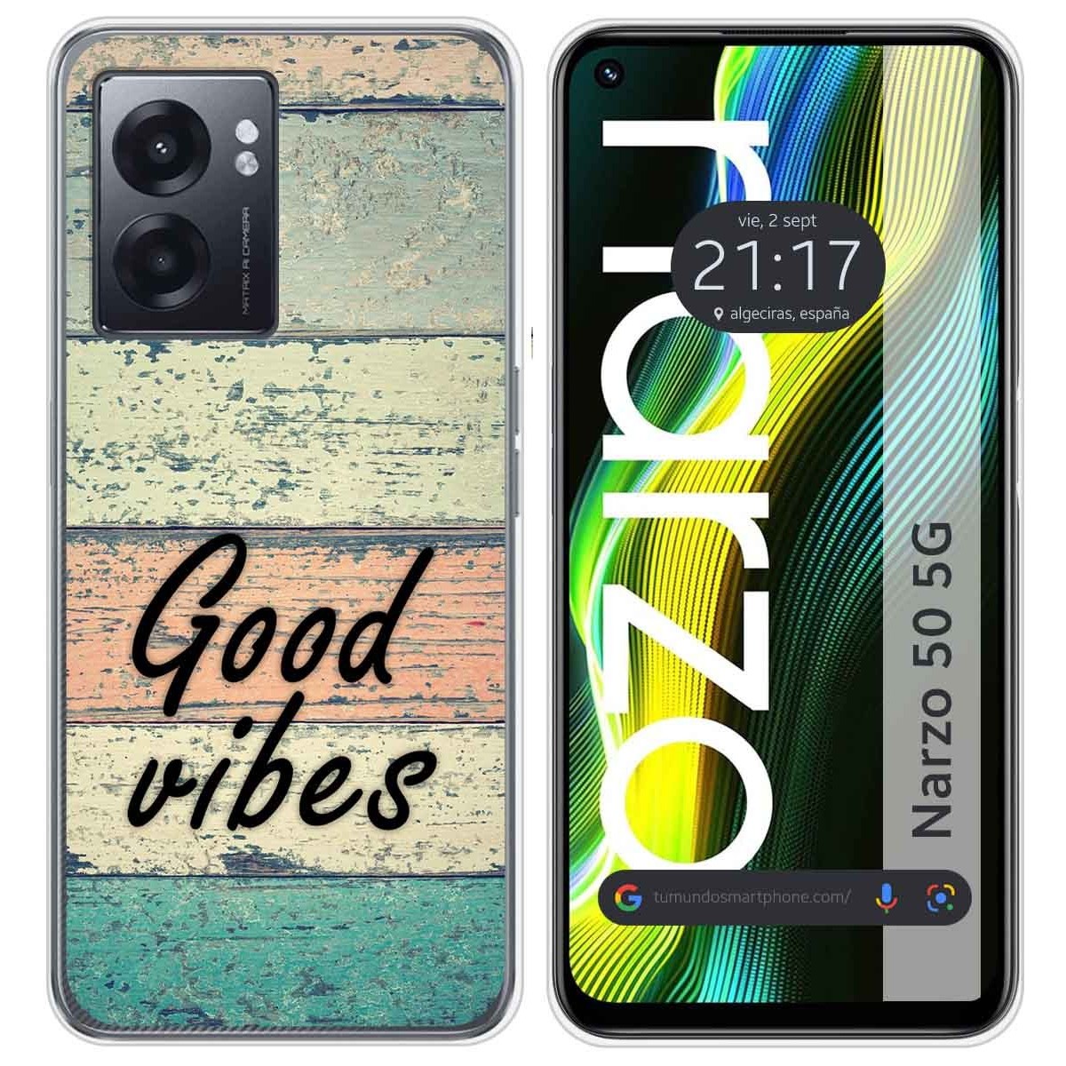 Funda Silicona para Realme Narzo 50 5G diseño Madera 01 Dibujos