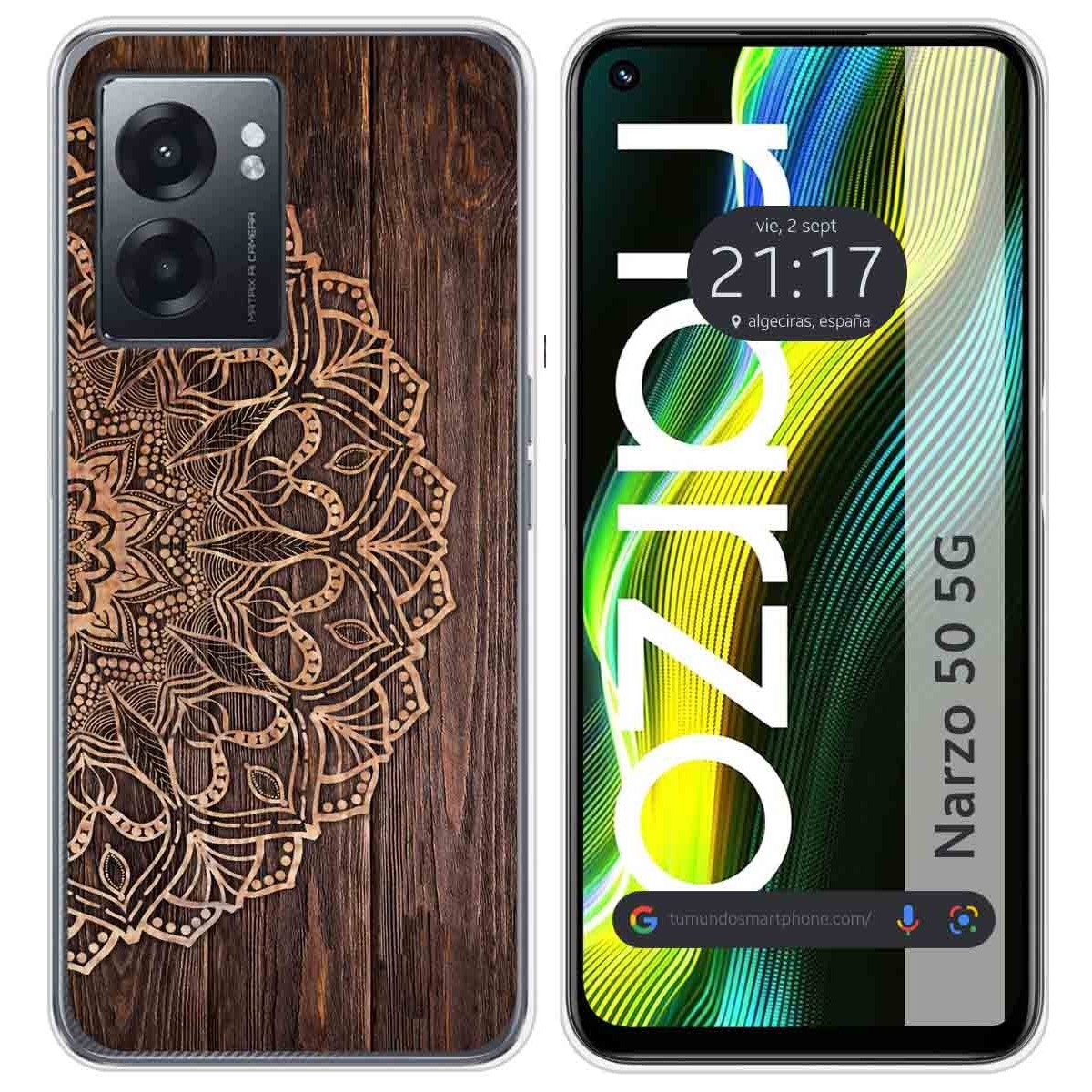 Funda Silicona para Realme Narzo 50 5G diseño Madera 06 Dibujos