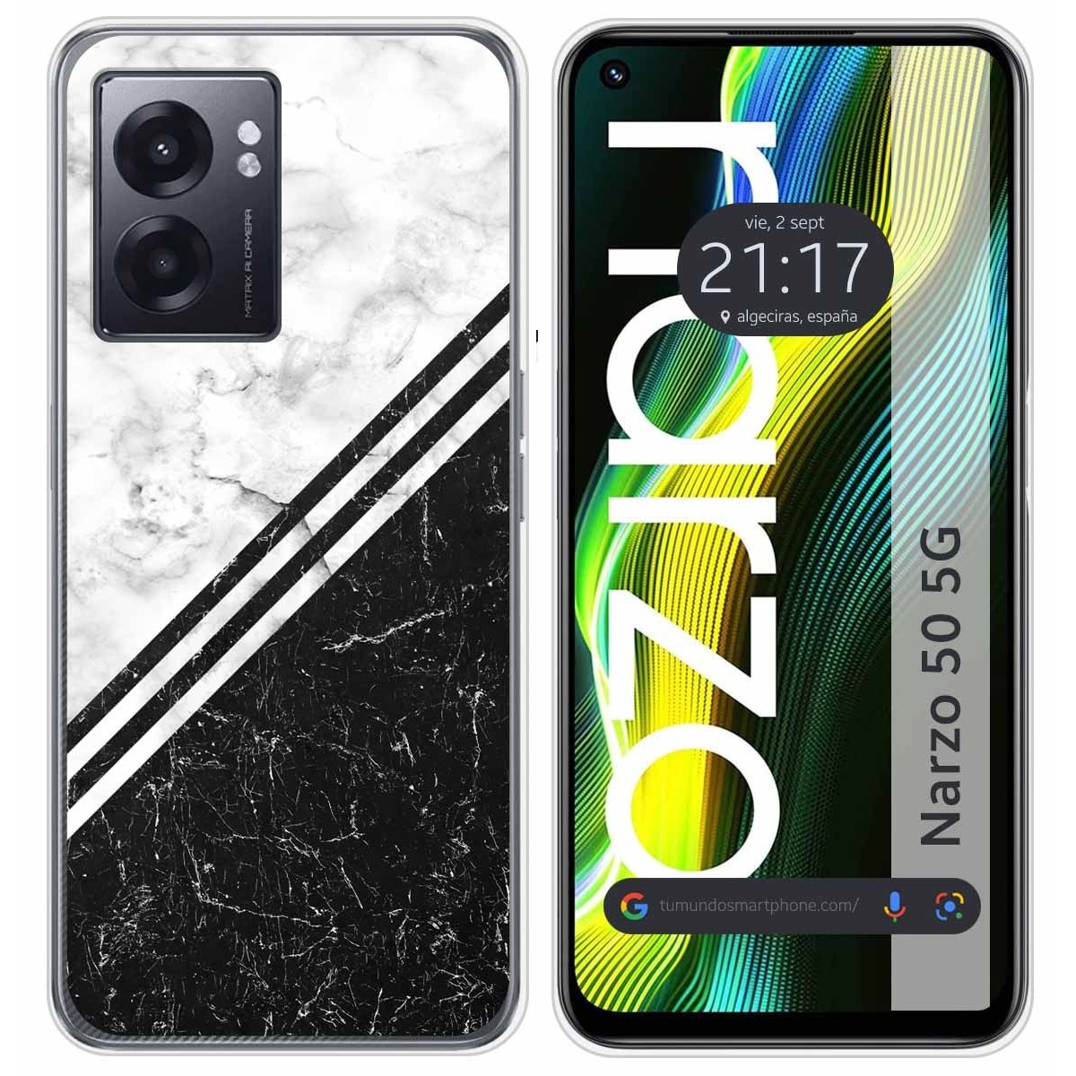 Funda Silicona para Realme Narzo 50 5G diseño Mármol 01 Dibujos