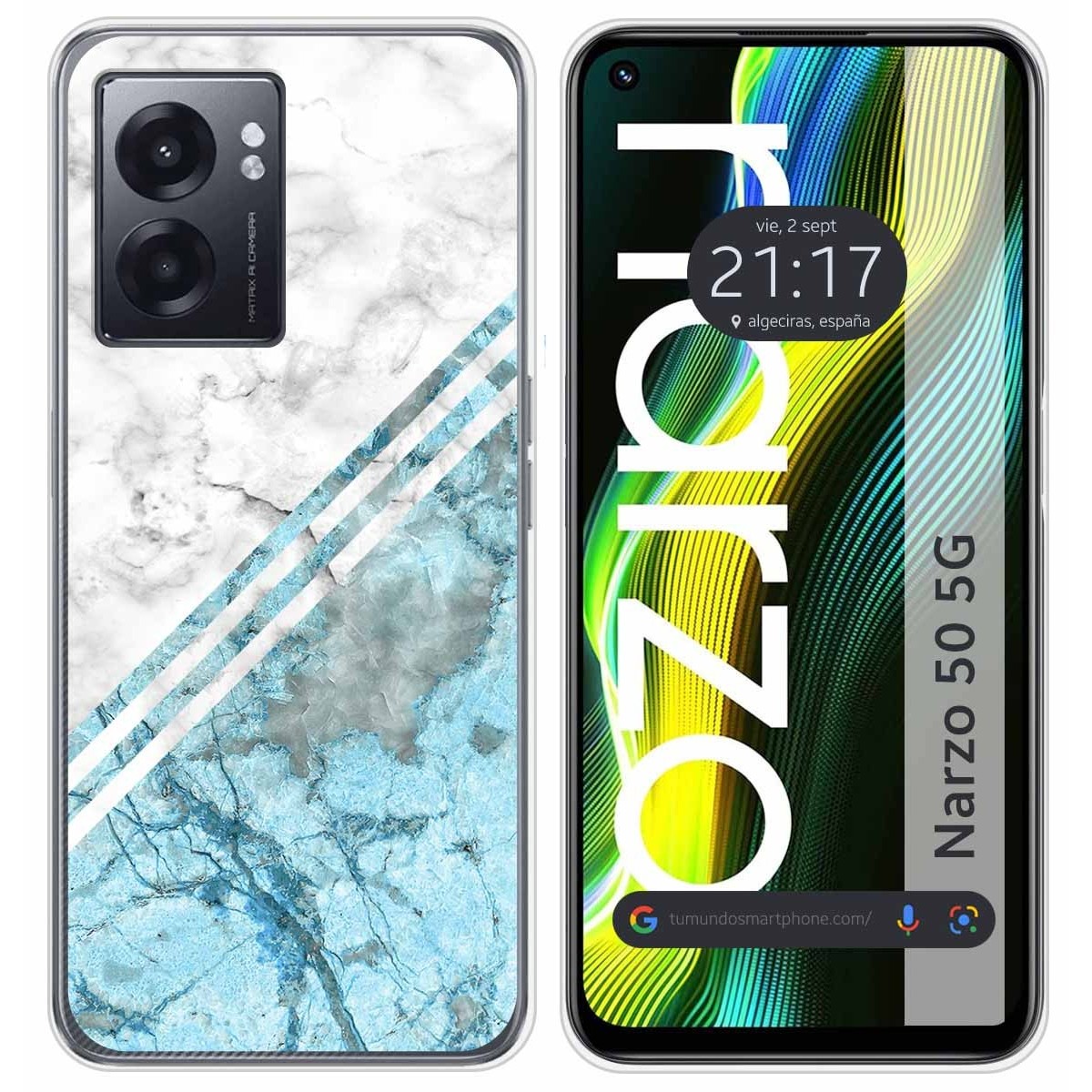 Funda Silicona para Realme Narzo 50 5G diseño Mármol 02 Dibujos