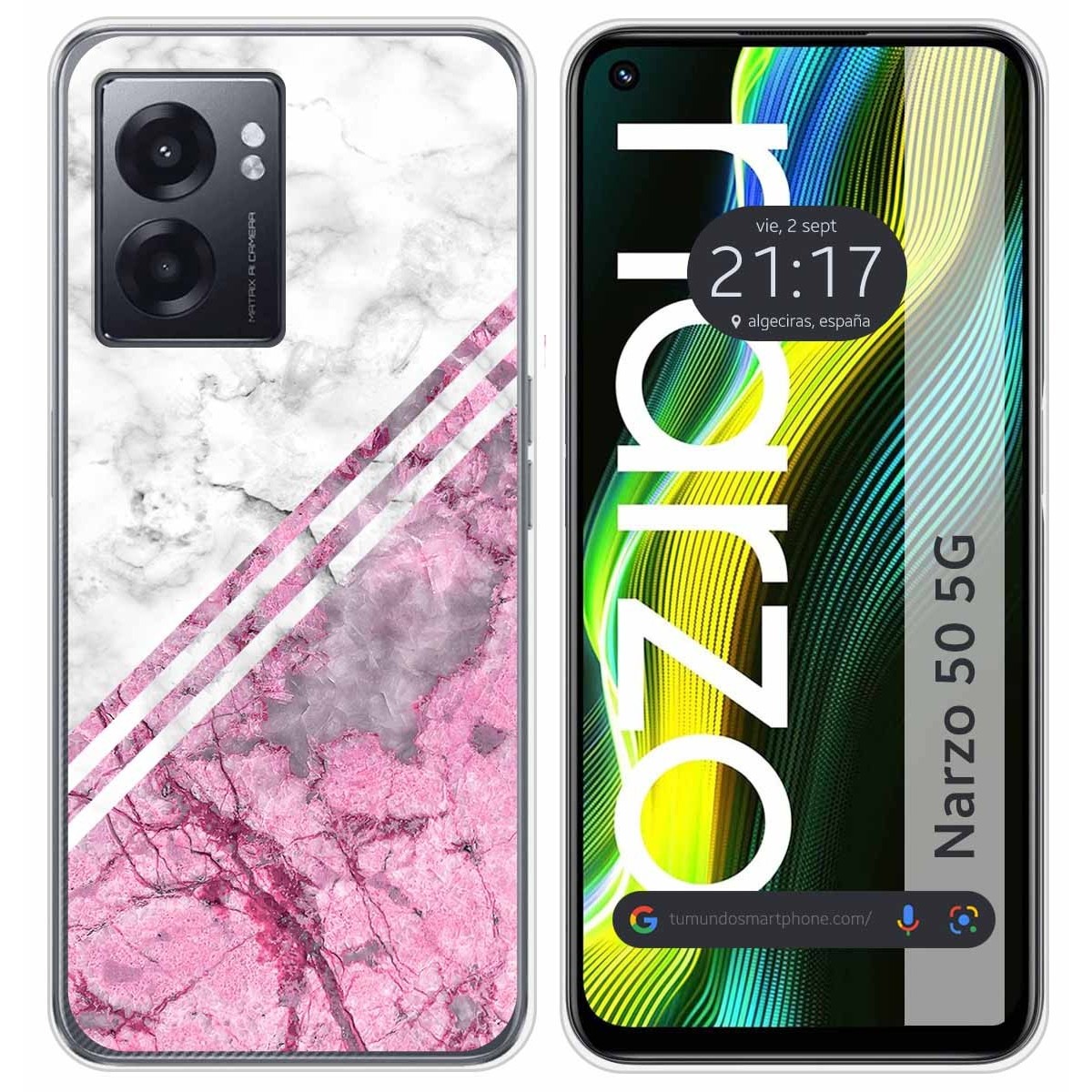 Funda Silicona para Realme Narzo 50 5G diseño Mármol 03 Dibujos