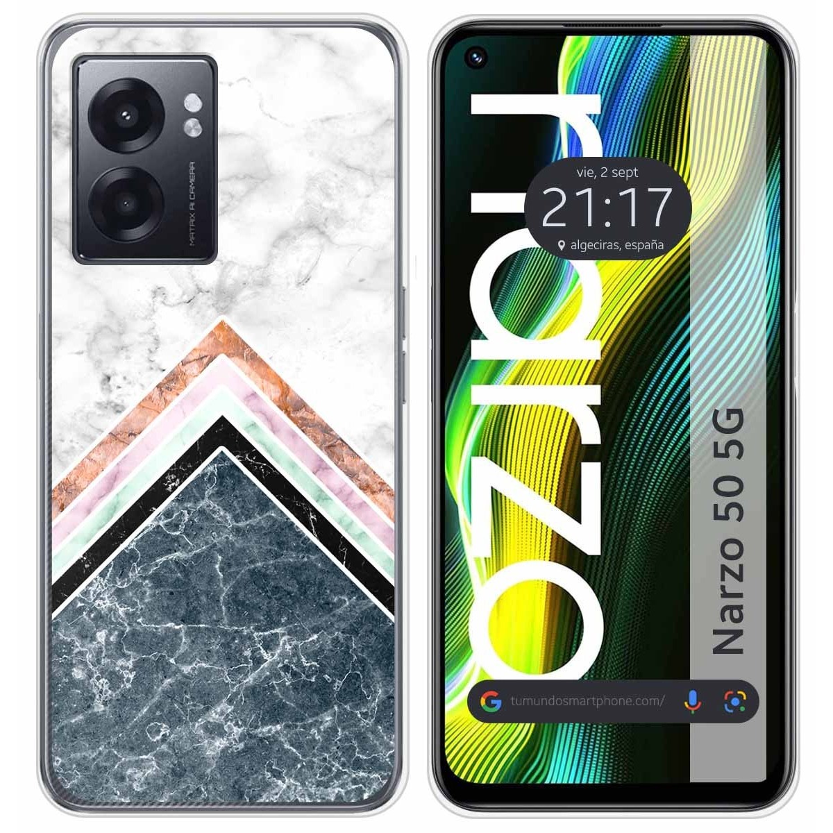 Funda Silicona para Realme Narzo 50 5G diseño Mármol 05 Dibujos