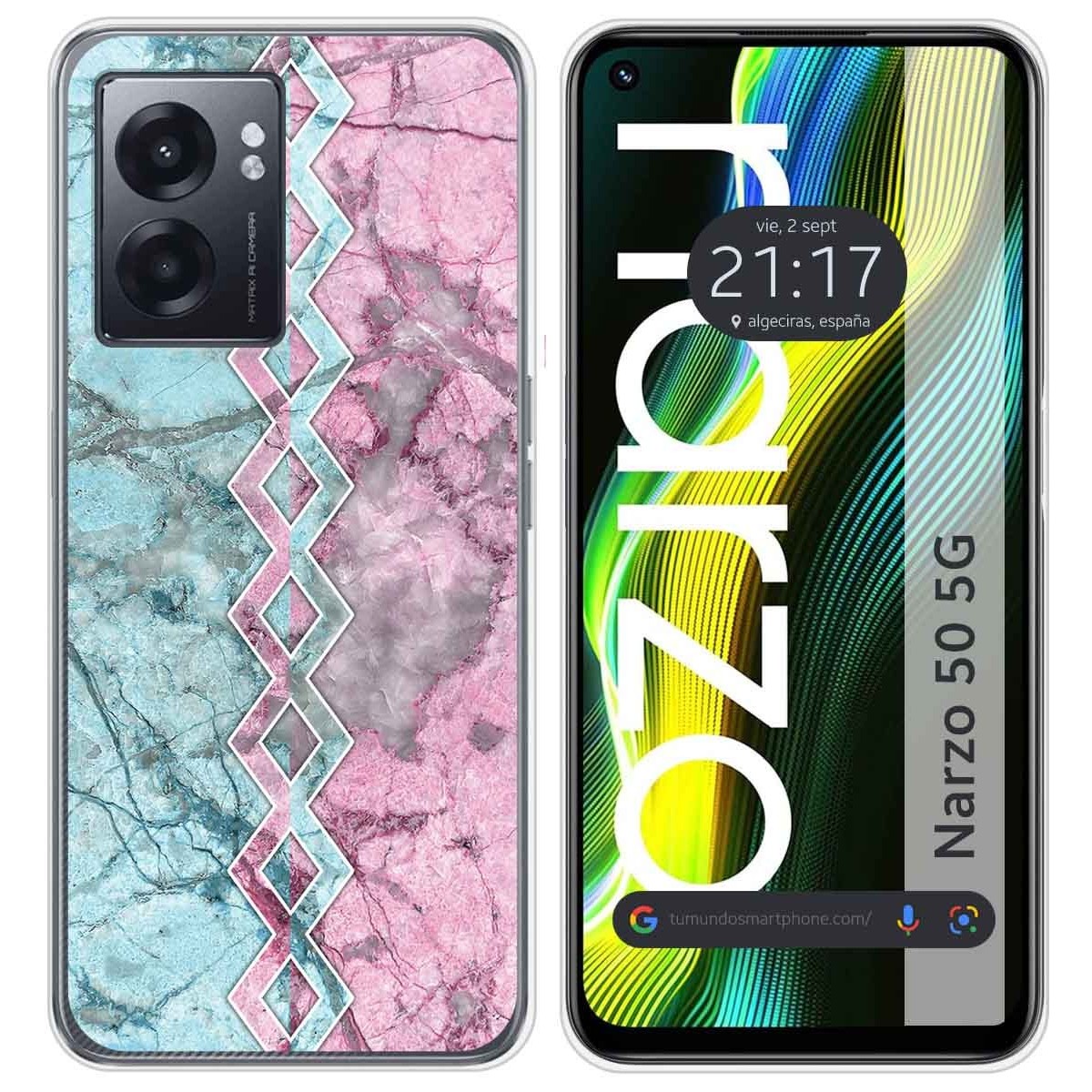 Funda Silicona para Realme Narzo 50 5G diseño Mármol 08 Dibujos