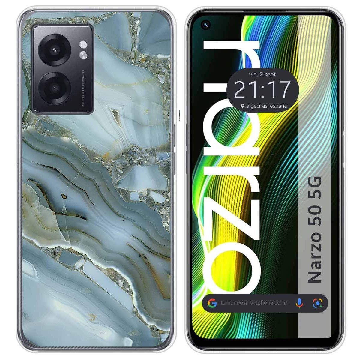 Funda Silicona para Realme Narzo 50 5G diseño Mármol 09 Dibujos