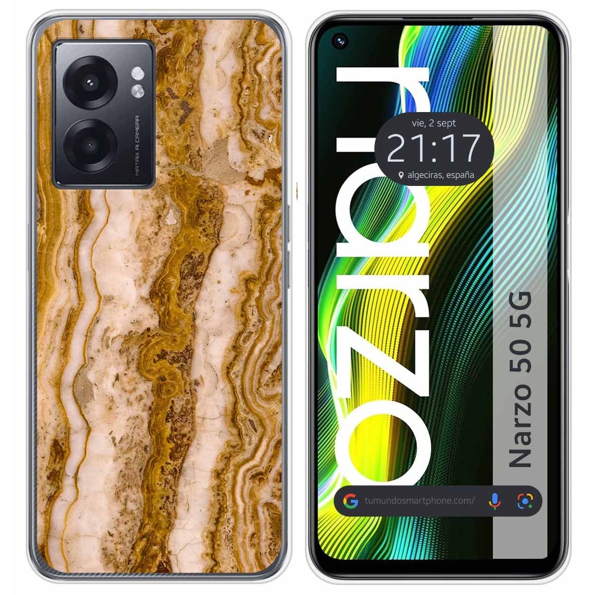 Funda Silicona para Realme Narzo 50 5G diseño Mármol 10 Dibujos
