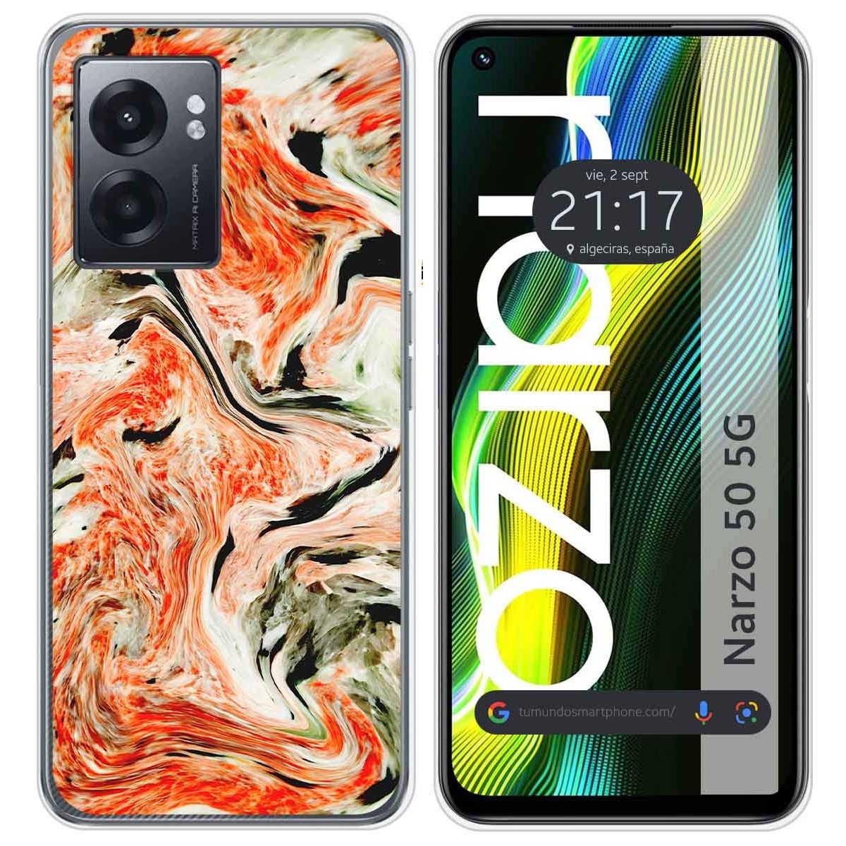 Funda Silicona para Realme Narzo 50 5G diseño Mármol 12 Dibujos