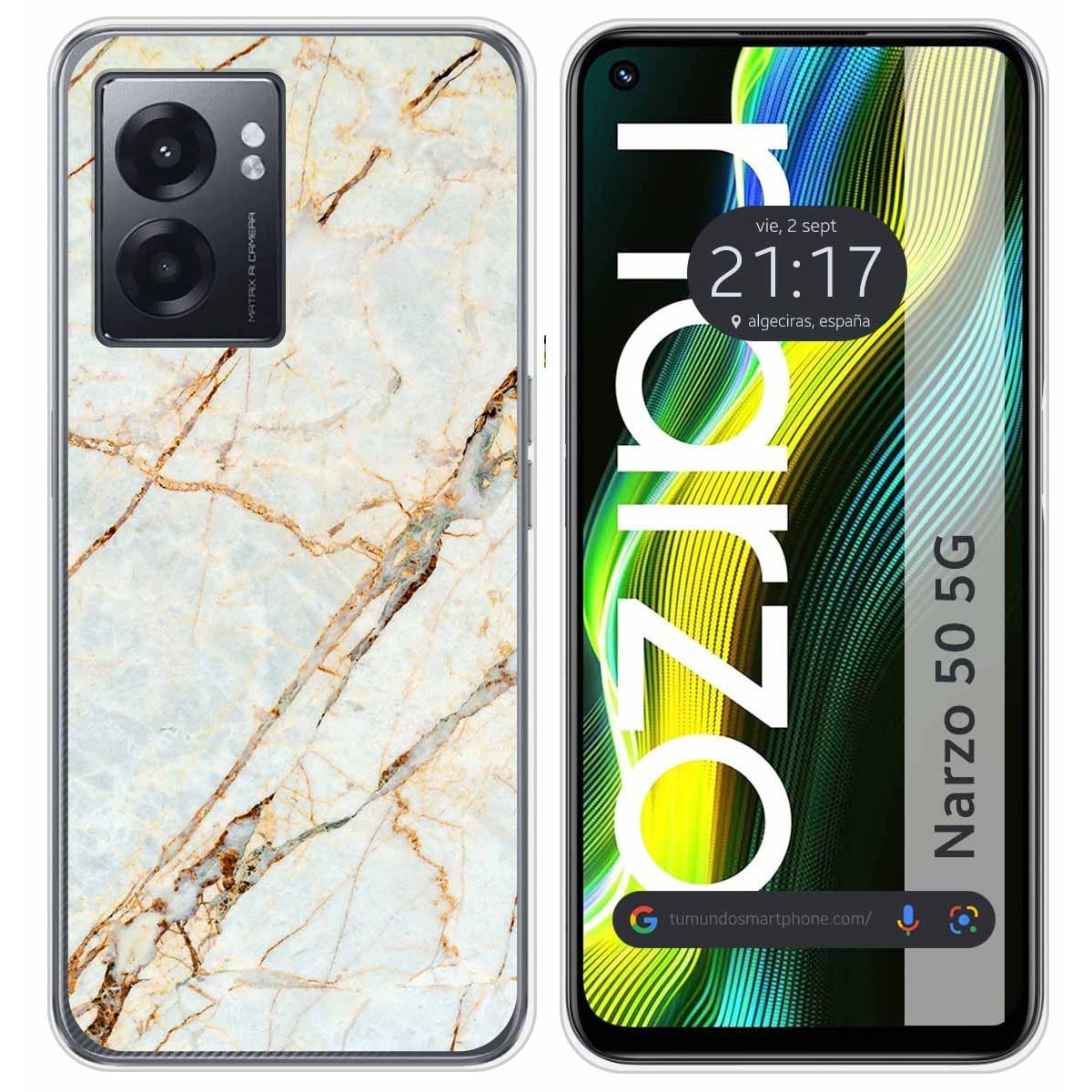 Funda Silicona para Realme Narzo 50 5G diseño Mármol 13 Dibujos