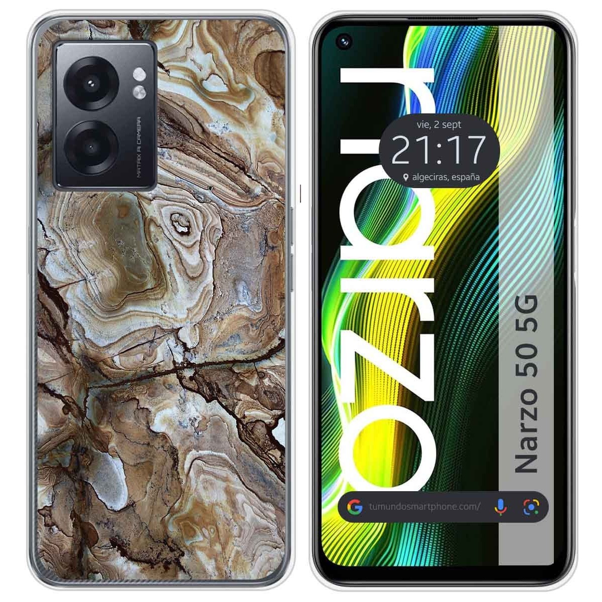 Funda Silicona para Realme Narzo 50 5G diseño Mármol 14 Dibujos