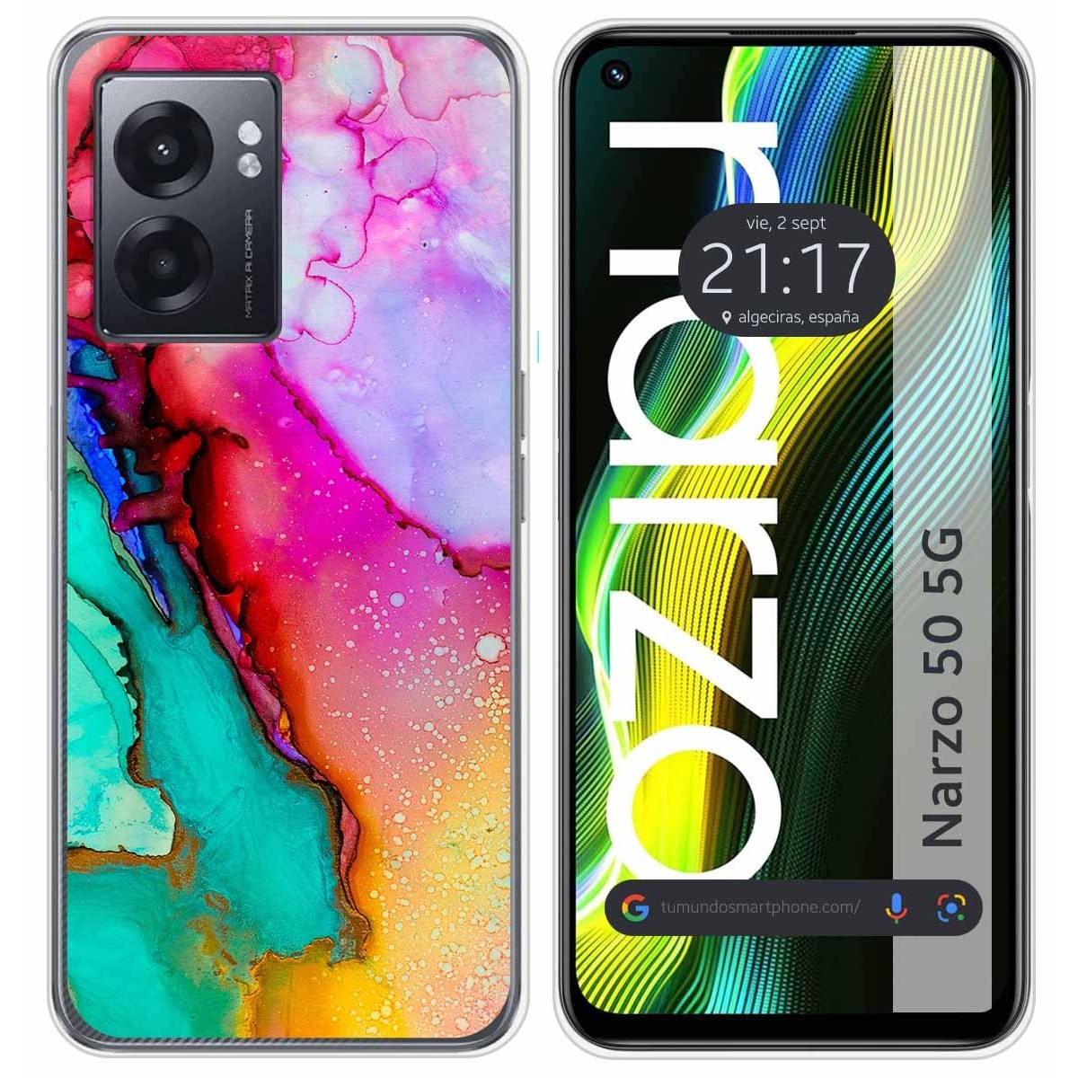 Funda Silicona para Realme Narzo 50 5G diseño Mármol 15 Dibujos