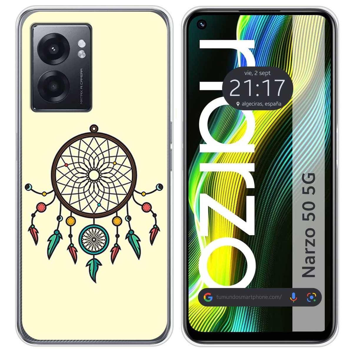 Funda Silicona para Realme Narzo 50 5G diseño Atrapasueños Dibujos