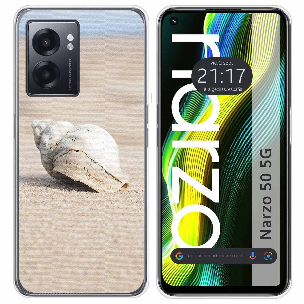 Funda Silicona para Realme Narzo 50 5G diseño Concha Dibujos