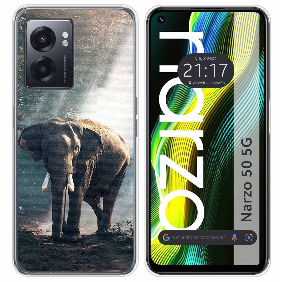Funda Silicona para Realme Narzo 50 5G diseño Elefante Dibujos