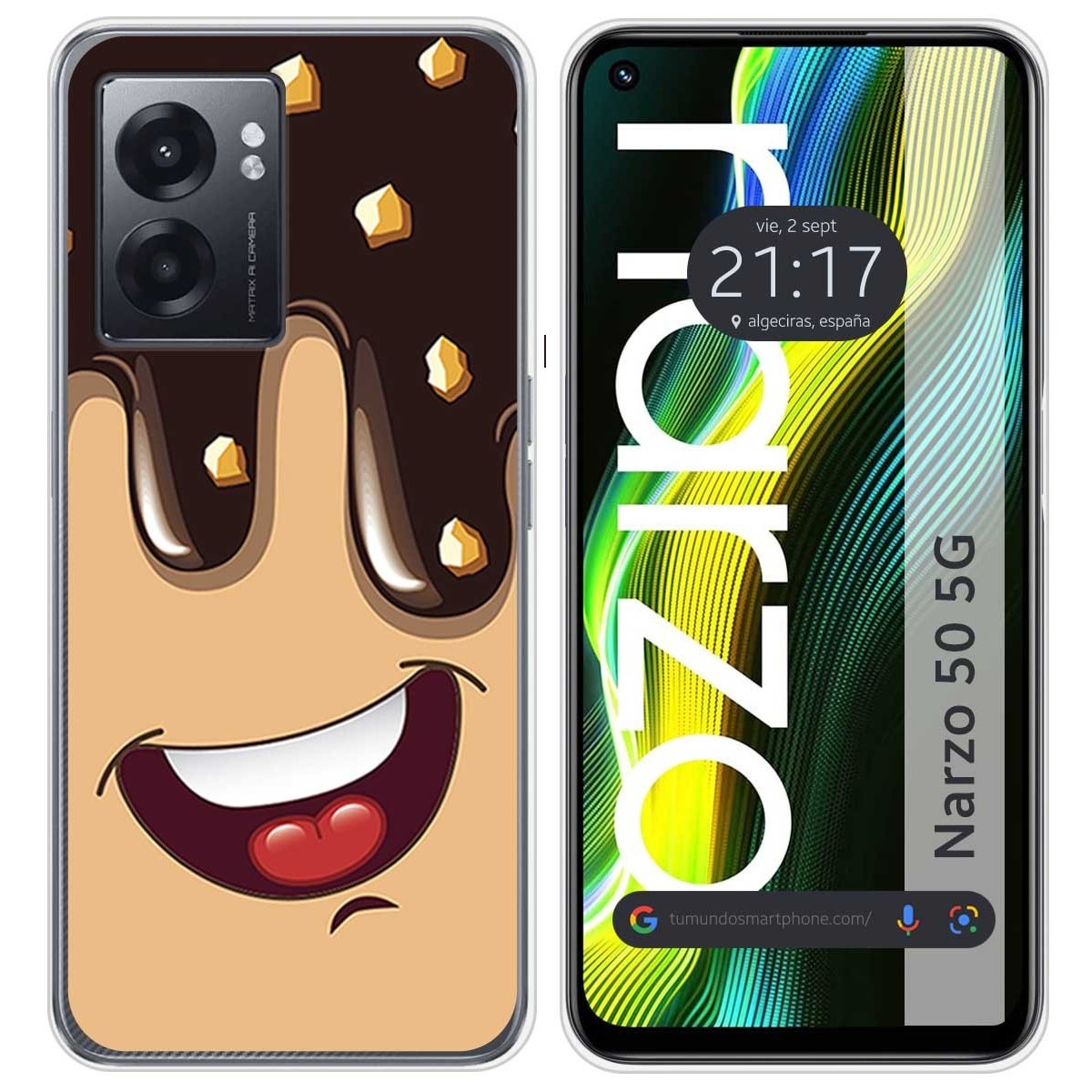 Funda Silicona para Realme Narzo 50 5G diseño Helado Chocolate Dibujos