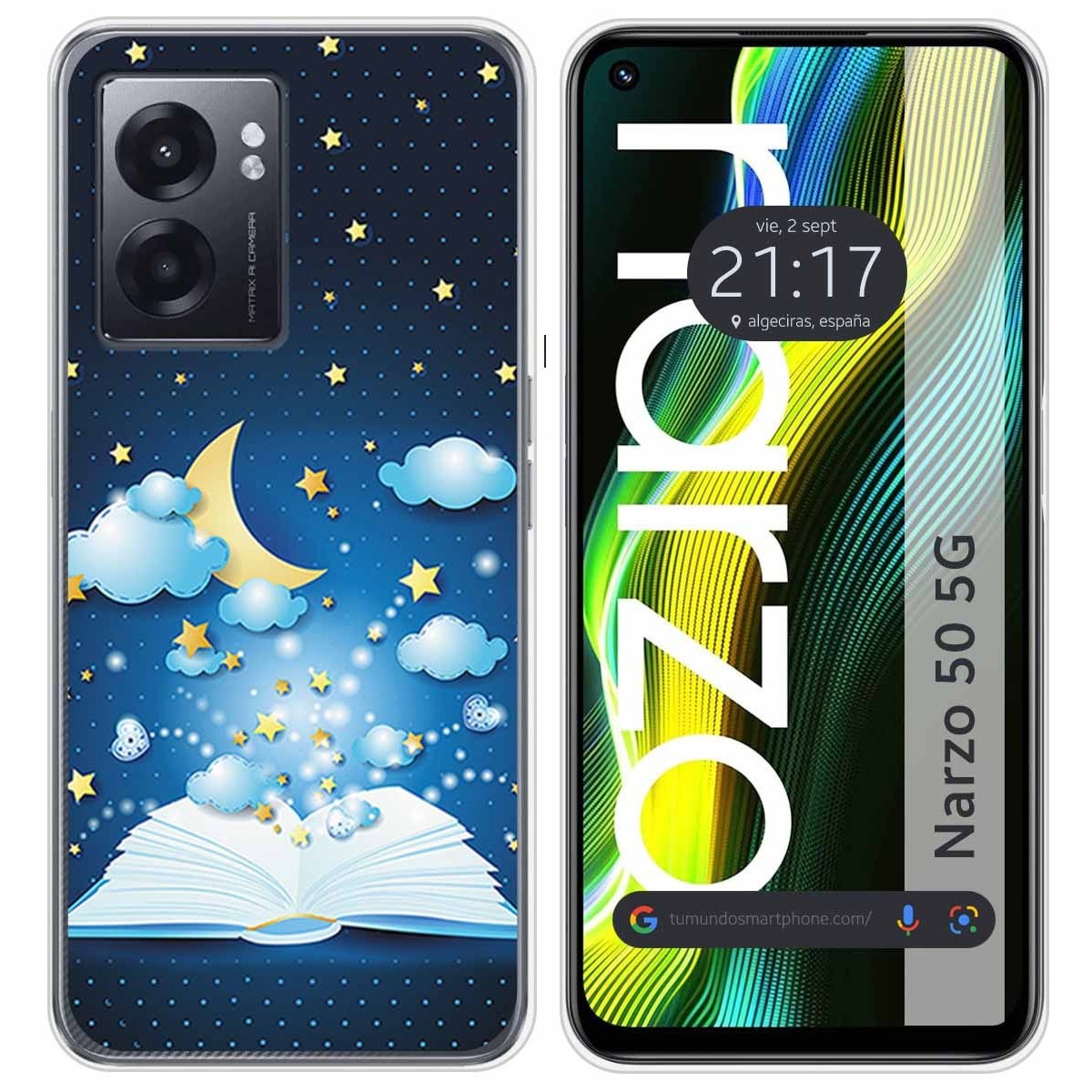 Funda Silicona para Realme Narzo 50 5G diseño Libro Cuentos Dibujos