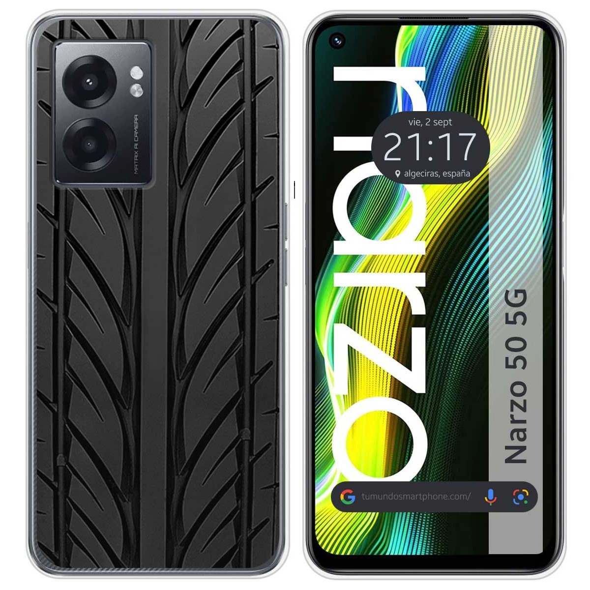 Funda Silicona para Realme Narzo 50 5G diseño Neumatico Dibujos