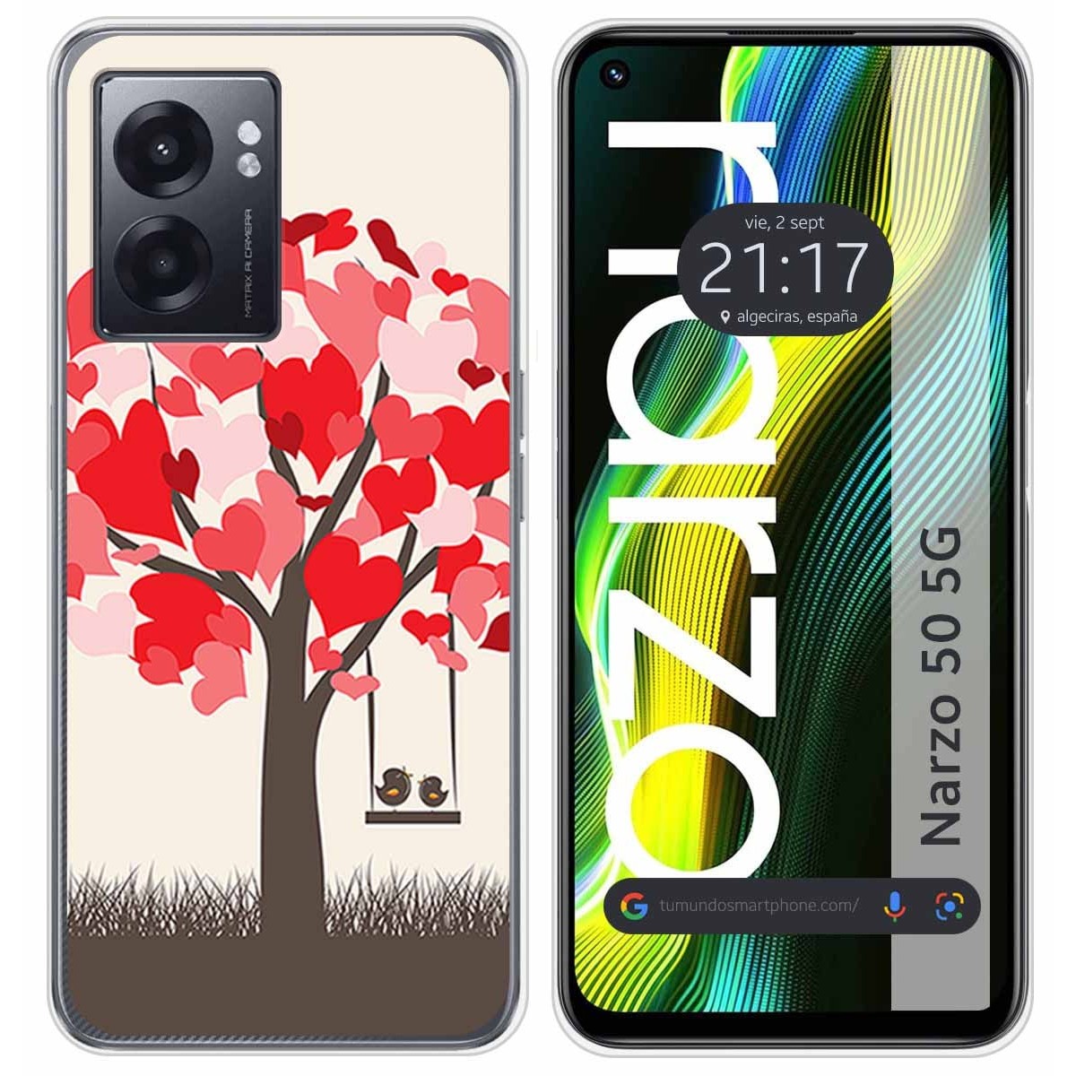 Funda Silicona para Realme Narzo 50 5G diseño Pajaritos Dibujos