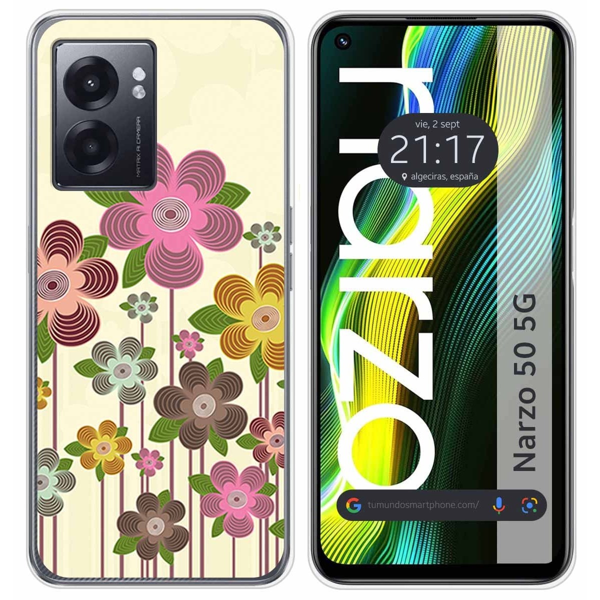 Funda Silicona para Realme Narzo 50 5G diseño Primavera En Flor Dibujos