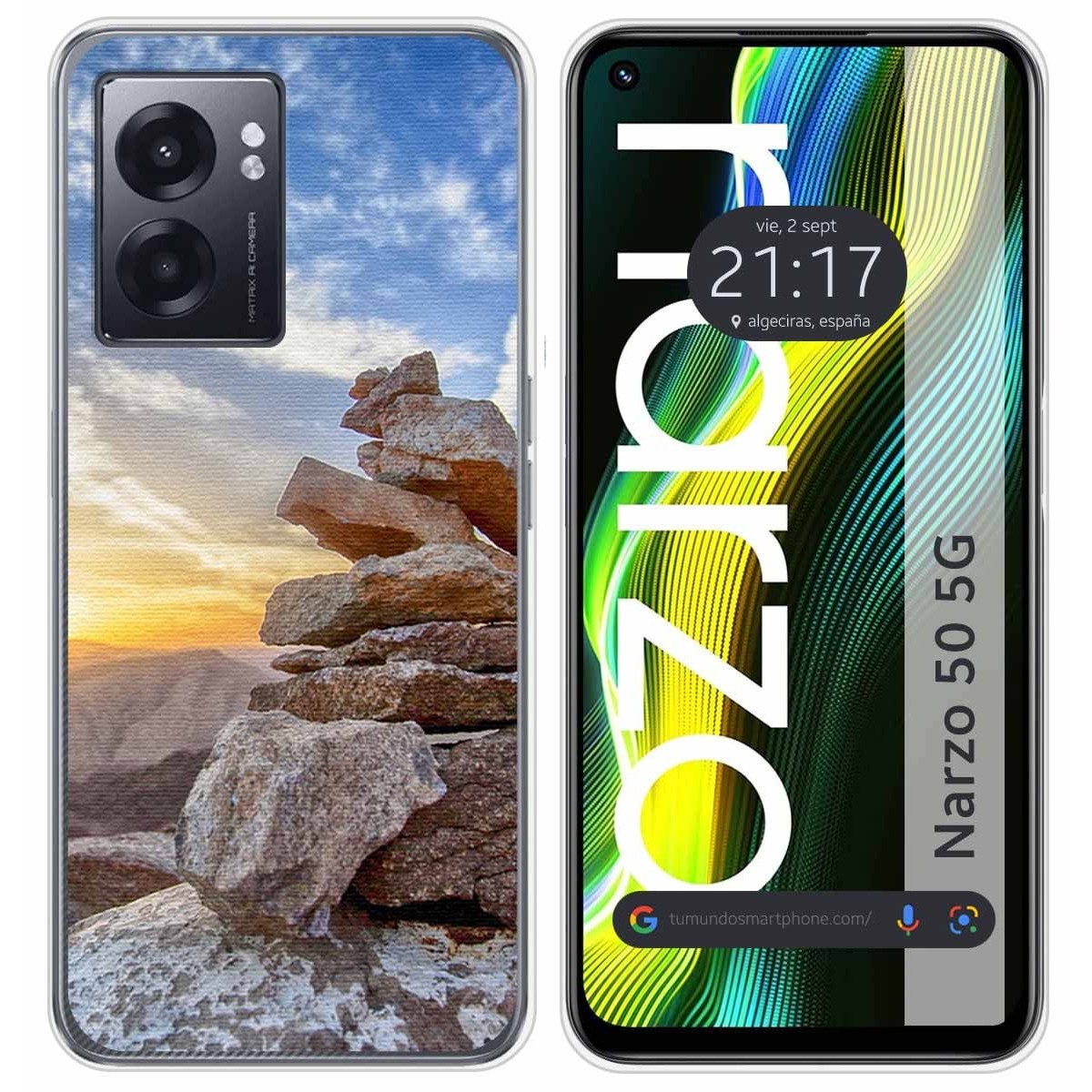 Funda Silicona para Realme Narzo 50 5G diseño Sunset Dibujos
