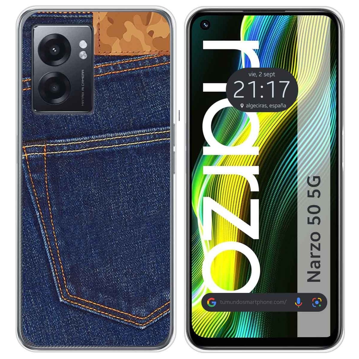 Funda Silicona para Realme Narzo 50 5G diseño Vaquero Dibujos