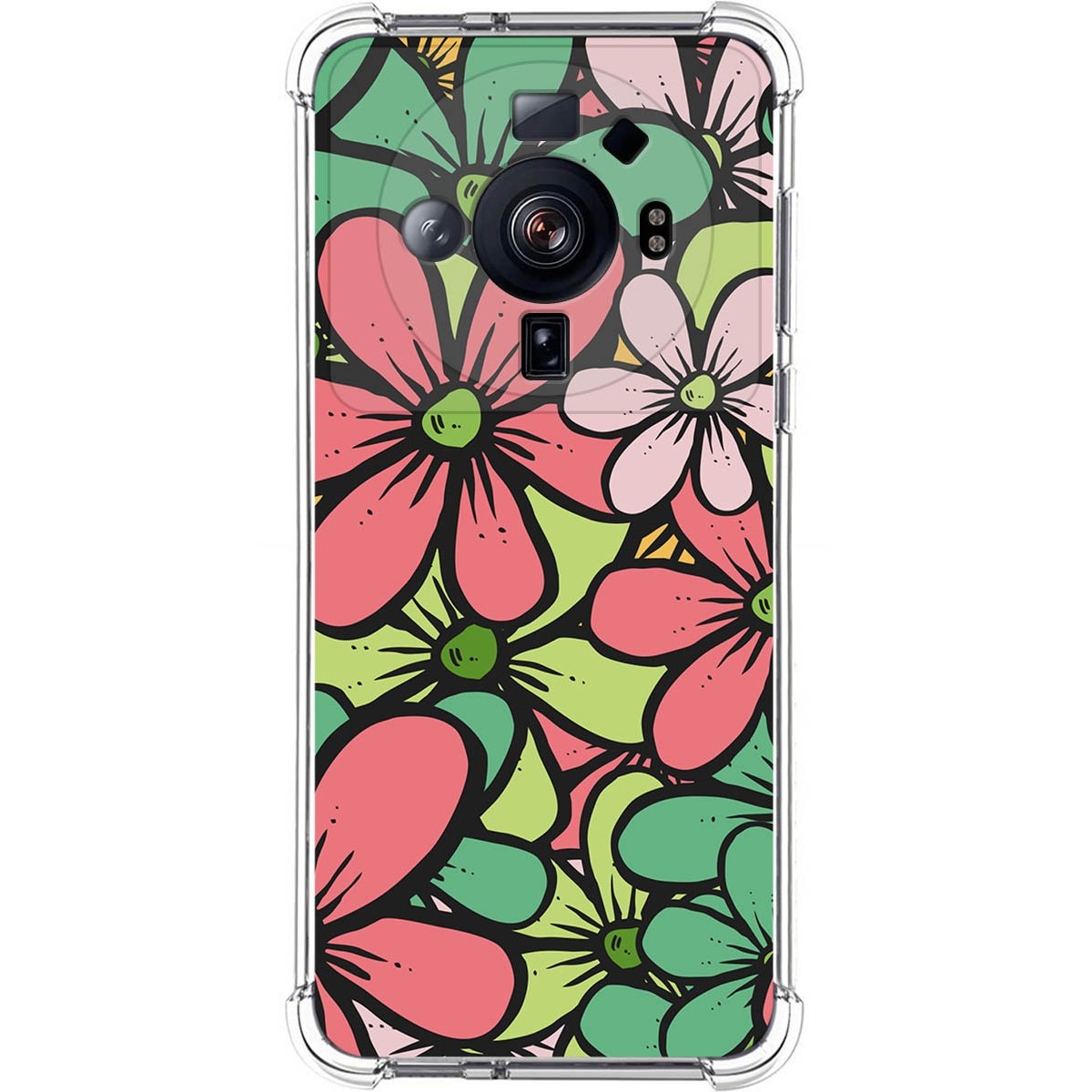 Funda Silicona Antigolpes para Xiaomi 12S Ultra diseño Flores 02 Dibujos