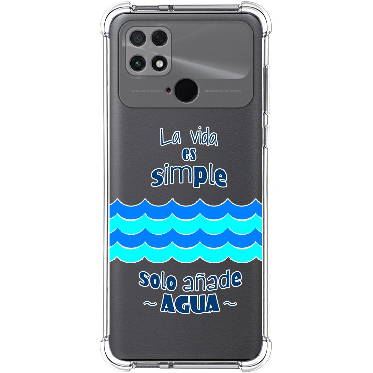 Funda Silicona Antigolpes para Xiaomi POCO C40 diseño Agua Dibujos