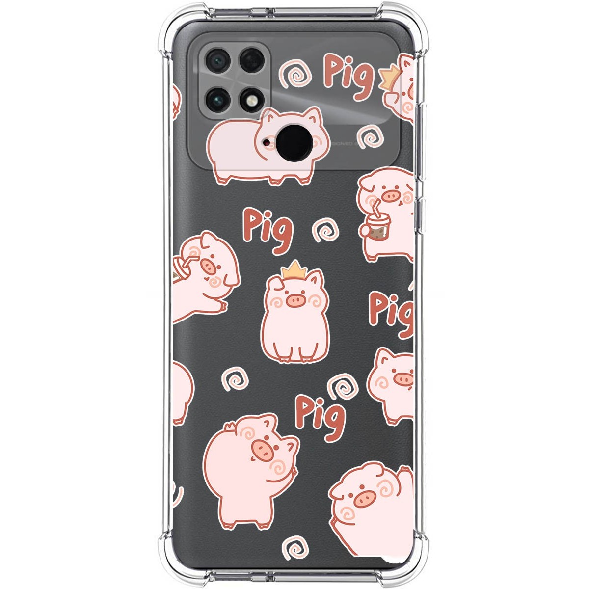 Funda Silicona Antigolpes para Xiaomi POCO C40 diseño Cerdos Dibujos