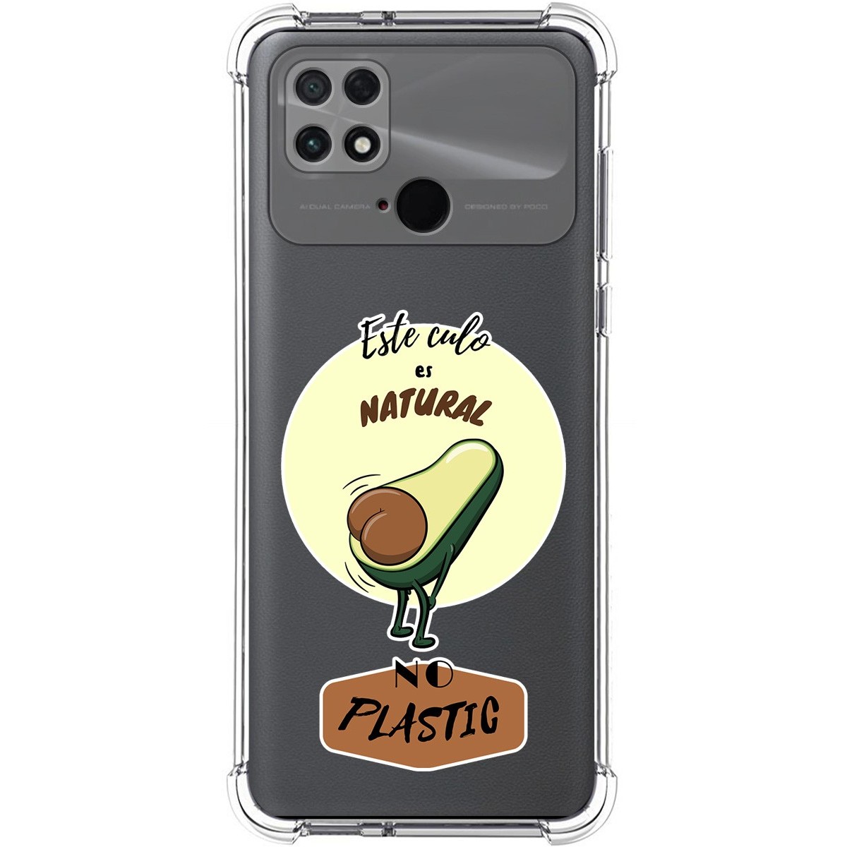 Funda Silicona Antigolpes para Xiaomi POCO C40 diseño Culo Natural Dibujos