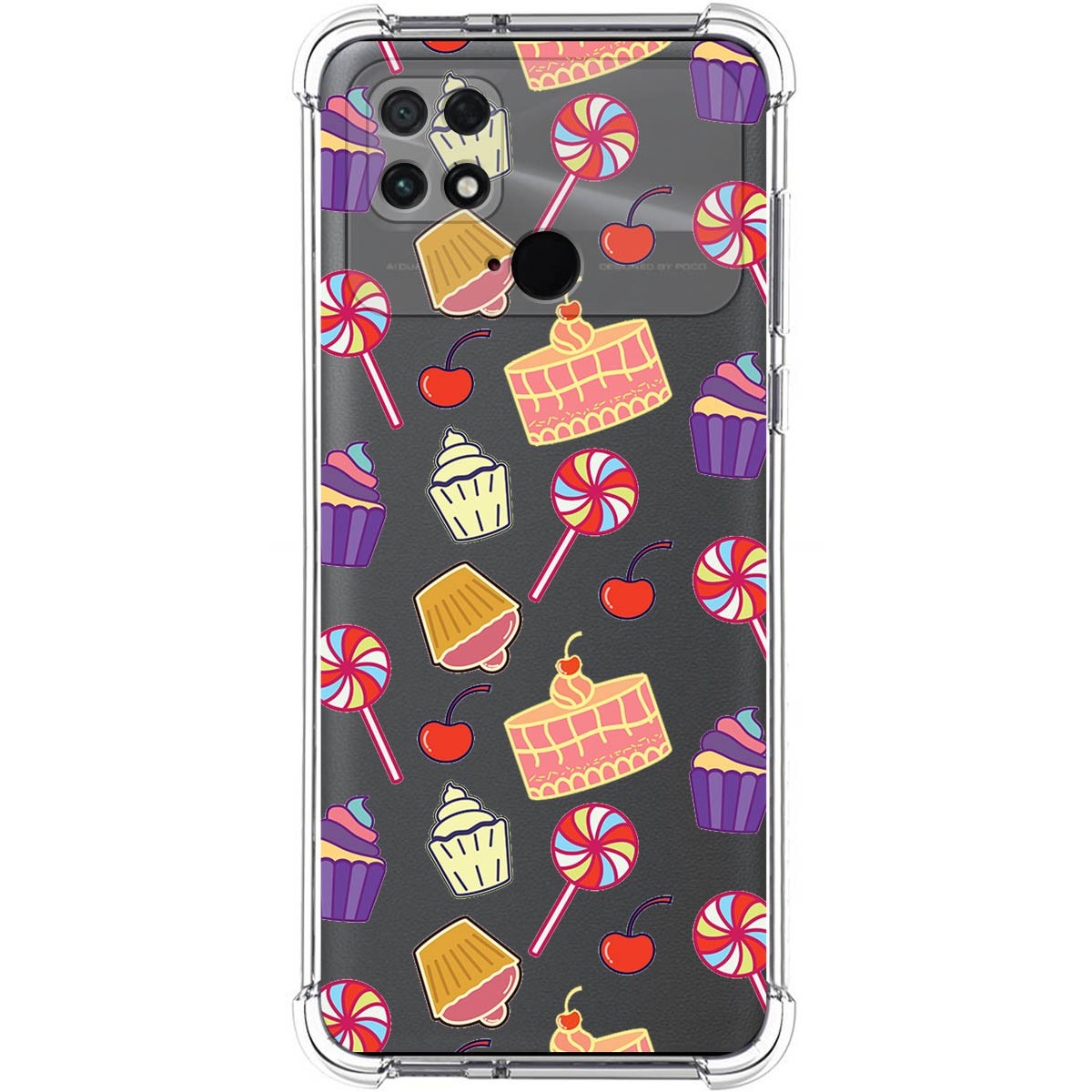 Funda Silicona Antigolpes para Xiaomi POCO C40 diseño Dulces 01 Dibujos