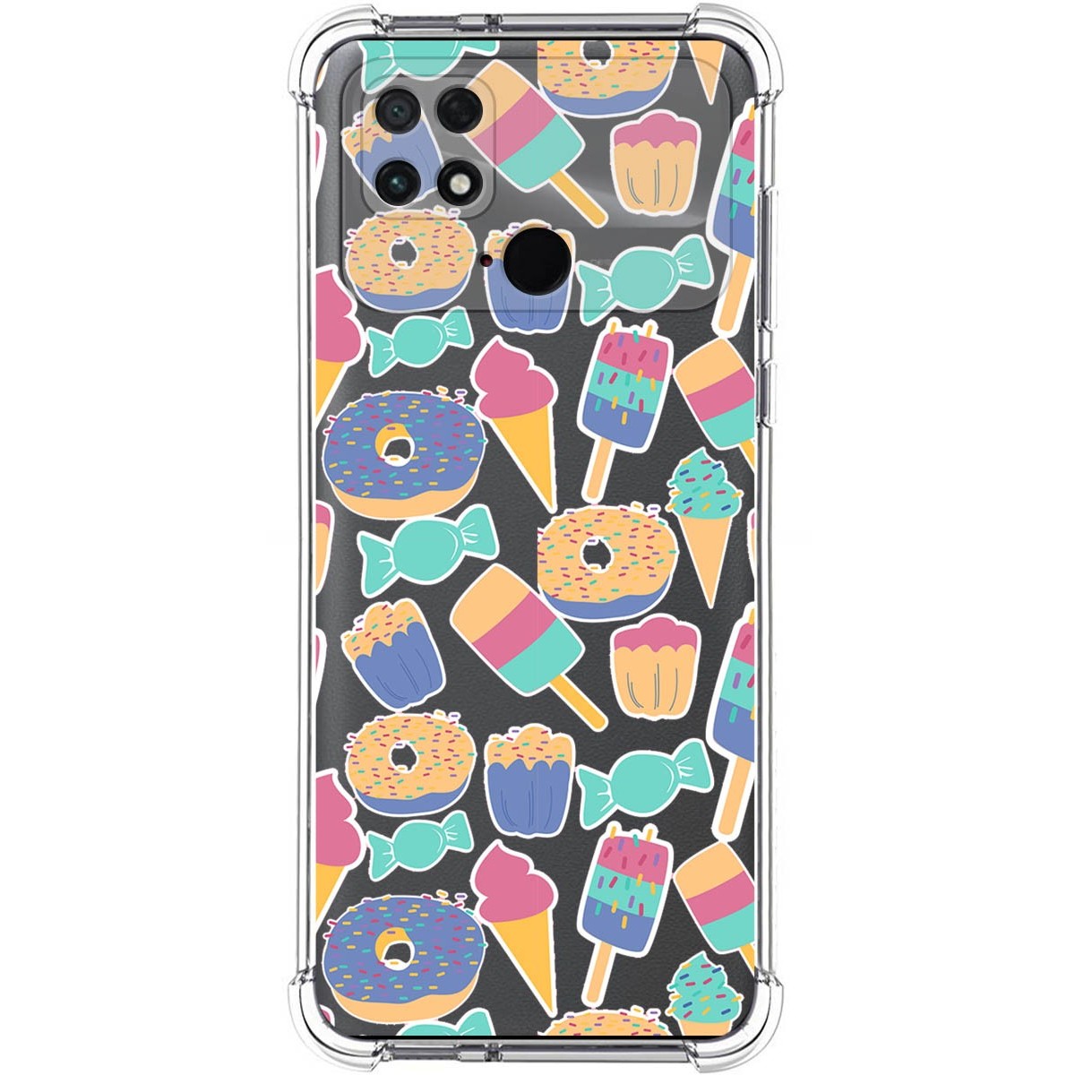 Funda Silicona Antigolpes para Xiaomi POCO C40 diseño Dulces 02 Dibujos