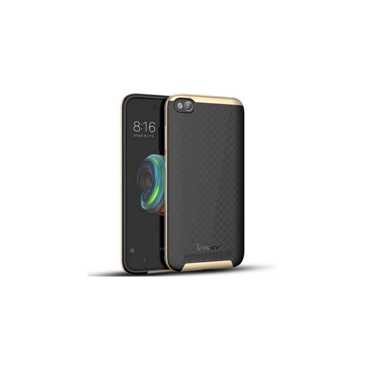 Funda Ipaky Tipo Neo Hybrid (Pc+Tpu) Negra / Dorada para Xiaomi Redmi 5A 5"