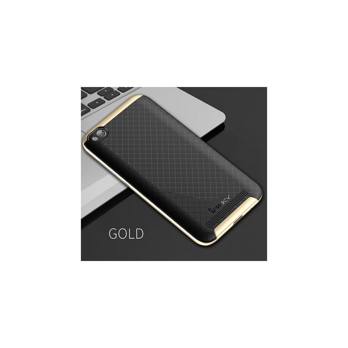 Funda Ipaky Tipo Neo Hybrid (Pc+Tpu) Negra / Dorada para Xiaomi Redmi 5A 5"