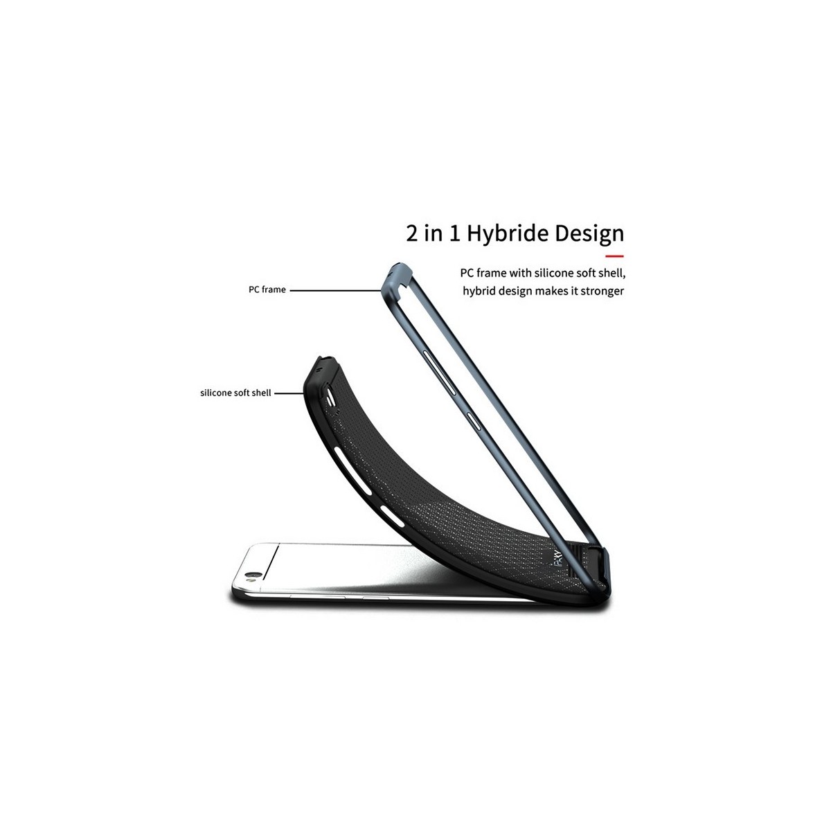 Funda Ipaky Tipo Neo Hybrid (Pc+Tpu) Negra / Dorada para Xiaomi Redmi 5A 5"