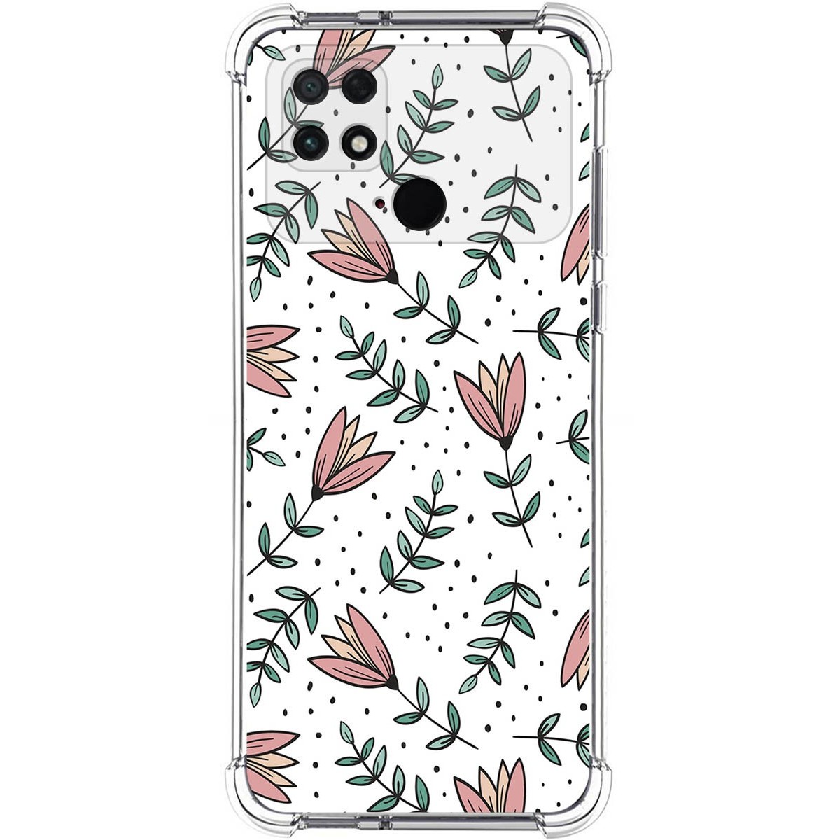 Funda Silicona Antigolpes para Xiaomi POCO C40 diseño Flores 01 Dibujos