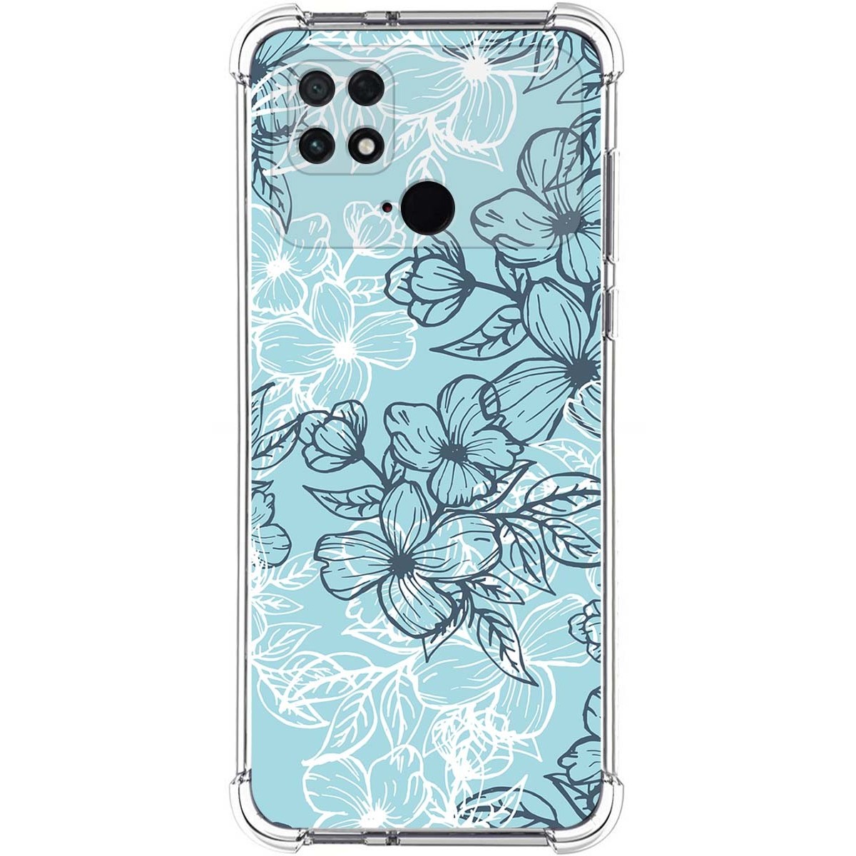 Funda Silicona Antigolpes para Xiaomi POCO C40 diseño Flores 03 Dibujos