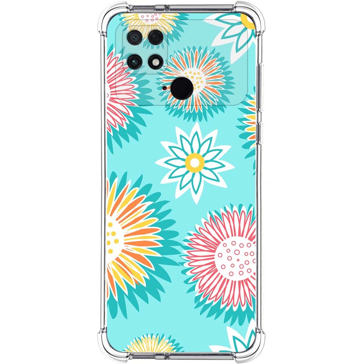 Funda Silicona Antigolpes para Xiaomi POCO C40 diseño Flores 05 Dibujos