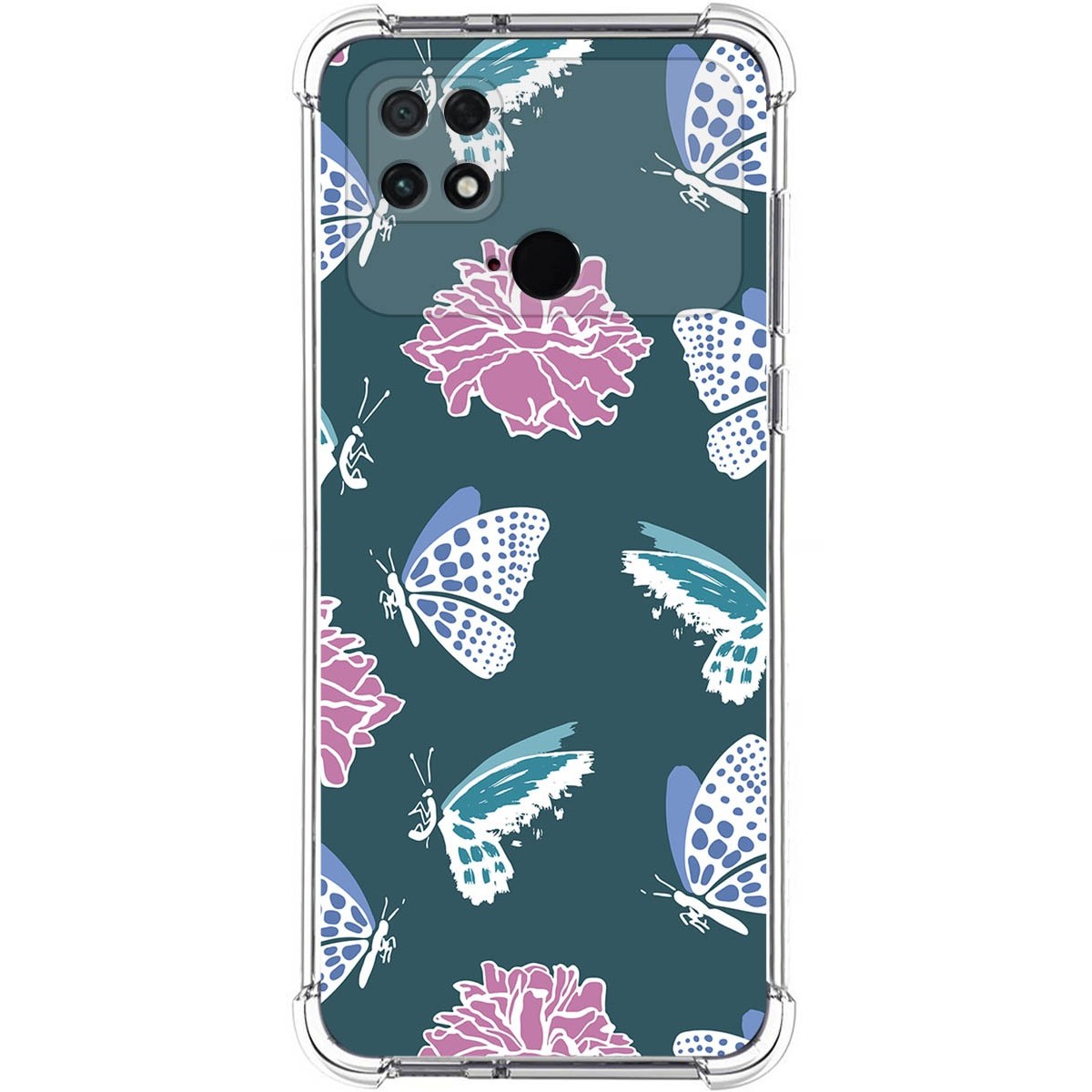 Funda Silicona Antigolpes para Xiaomi POCO C40 diseño Flores 10 Dibujos