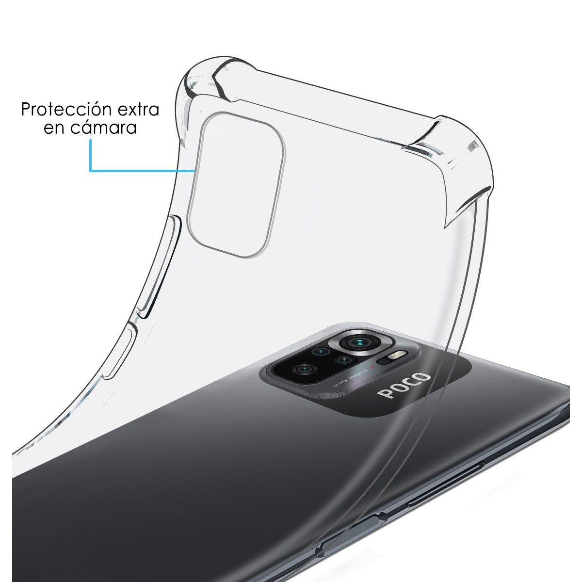Funda Silicona Antigolpes Transparente para Xiaomi POCO M5s