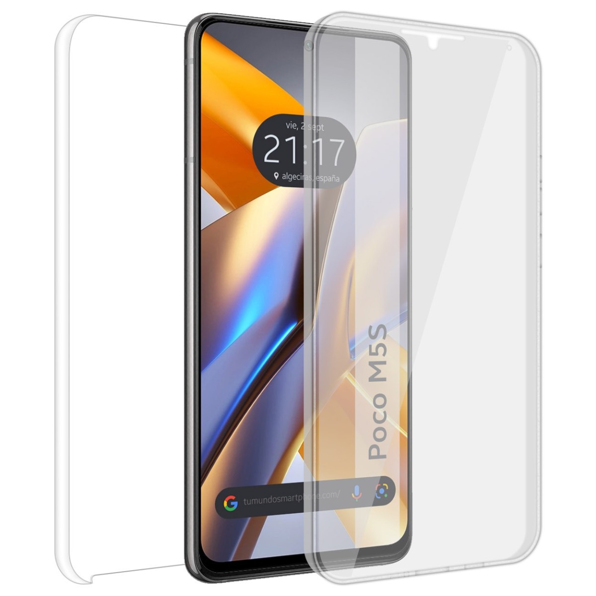 Funda Doble Transparente Pc + Tpu Full Body 360 para Xiaomi POCO M5s