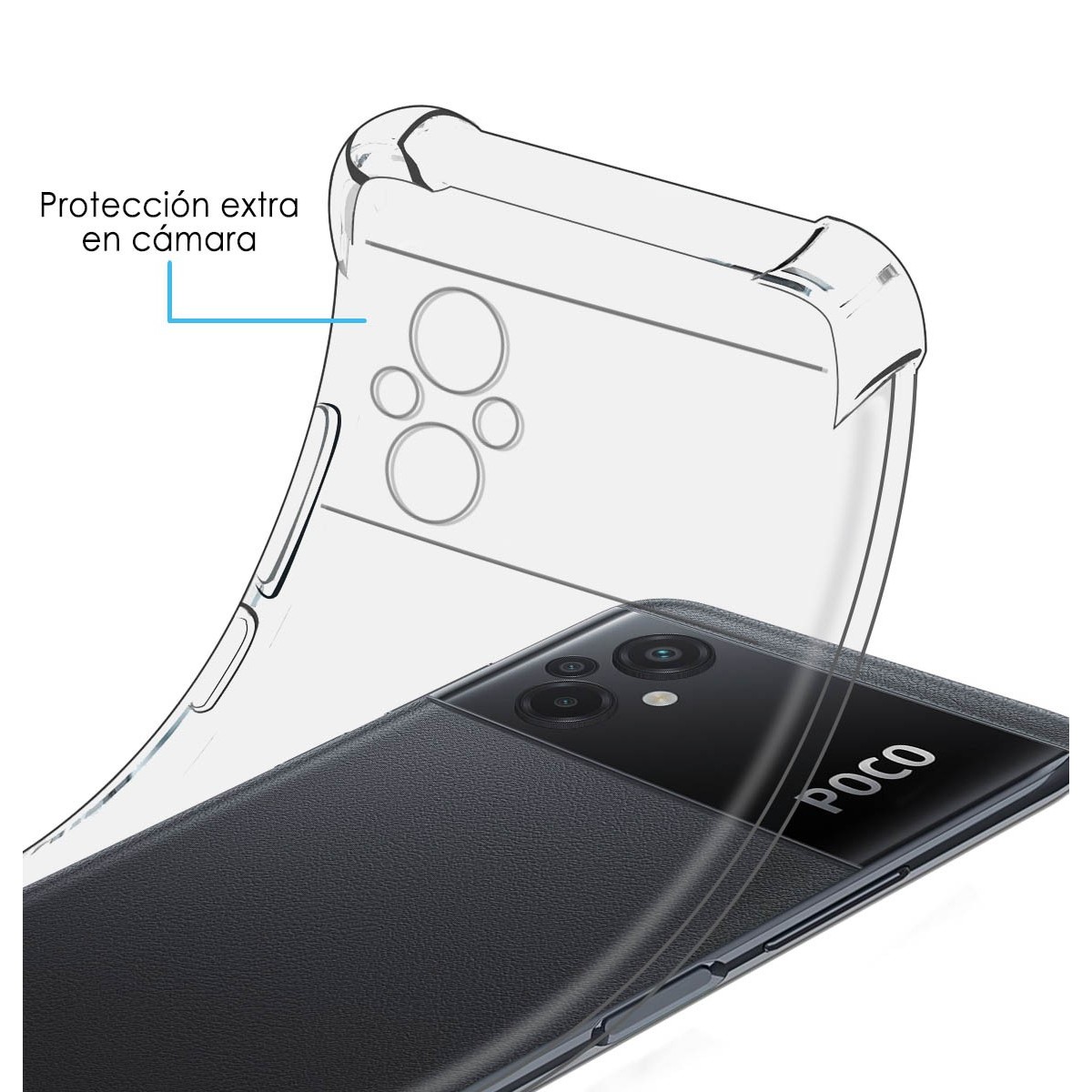Funda Silicona Antigolpes Transparente para Xiaomi POCO M5