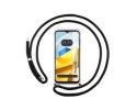 Funda Colgante Transparente para Xiaomi POCO M5 con Cordon Negro